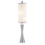 Adesso; Geneva Floor Lamp, 77 inch;H, Ivory/Aluminum