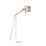 Adesso; Keaton Floor Lamp, 64 inch;H, Gray Shade/White Base