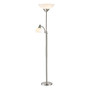 Adesso; Piedmont Floor Lamp, 71 inch;H, White/Silver