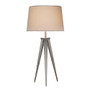 Adesso; Producer Table Lamp, 28 inch;H, Off-White Shade/Steel Base