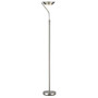 Adesso; Saturn Torchiere, 71 inch;H, Steel Shade/Steel Base