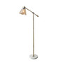 Adesso; Sienna Floor Lamp, 55 1/2 inch;H, Amber Shade/White Base