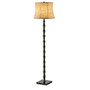 Adesso; Stratton Floor Lamp, 62 inch;H, Brown Shade/Black Base