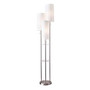 Adesso; Trio Floor Lamp, 68 inch;H, White Shade/Steel Base