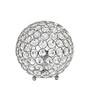 Elegant Designs Crystal Ball Table Lamp, 8 inch;H, Chrome Shade/Chrome Base