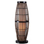 Kenroy Biscayne Outdoor Table Lamp, 31 inch;H, Tan Shade/Rattan Base