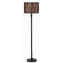 Kenroy Home Bora Outdoor Floor Lamp, 59 inch;H, Tan And Brown Shade/Bronze Base