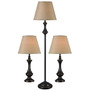 Kenroy Home Table/Floor Lamp, Genie 3-Pack Lamp Set, Oil Rubbed Bronze