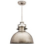 Kenroy Nautilus 1-Light Hanging Pendant Lamp, 12 inch;H, Antique Bronze/Nickel
