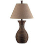 Kenroy Santiago Table Lamp, Natural Reed Finish Base/Tan Shade