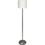 Ledu Slim Line Floor Lamp, Silver/White