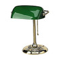 Ledu Traditional Banker's Lamp, 14 inch;H, Green Shade