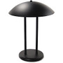 Ledu Two-Pole Dome Lamp - 16.3 inch; Height - 100 W Incandescent, CFL Bulb - 750 Lumens - Metal - Desk Mountable - Matte Black