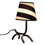 Lumisource Woof Lamp, 14 inch;H, Black and White Shade/Black Base