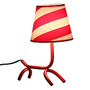 Lumisource Woof Lamp, 14 inch;H, Red and White Shade/Red Base