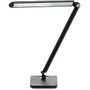 Safco Vamp LED Flexible Neck Light - 16.8 inch; Height - 5 inch; Width - 9 W LED Bulb - Dimmable, Flexible Neck, USB Charging, Adjustable Brightness - 550 Lumens - ABS Plastic, Aluminum - Desk Mountable - Black - for Desk, Table