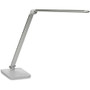 Safco Vamp LED Flexible Neck Light - 16.8 inch; Height - 5 inch; Width - LED Bulb - Dimmable, Flexible, USB Charging - 550 Lumens - ABS Plastic, Aluminum - Desk Mountable - Silver