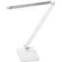 Safco Vamp LED Flexible Neck Light - 16.8 inch; Height - 5 inch; Width - LED Bulb - Dimmable, Flexible, USB Charging - 550 Lumens - ABS Plastic, Aluminum - Desk Mountable - White