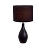 Simple Designs Bowling Pin Base Table Lamp, 19 inch;H, Black Shade/Black Base
