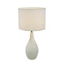 Simple Designs Bowling Pin Base Table Lamp, 19 inch;H, Off-White Shade/Off-White Base