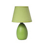 Simple Designs Mini Egg Table Lamp, 9 1/2 inch;H, Green Shade/Green Base