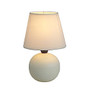 Simple Designs Mini Globe Table Lamp, 8 7/8 inch;H, Off-White Shade/Off-White Base