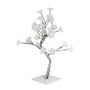 Simple Designs Morning Glory Lighted Decorative Tree, 17 3/4 inch;H, Clear Shade/Silver Base