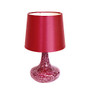 Simple Designs Mosaic Table Lamp, 14 1/4 inch;H, Red Shade/Red Base