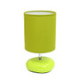 Simple Designs Stonies Bedside Table Lamp, 10 1/2 inch;H, Green Shade/Green Base