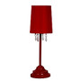 Simple Designs Table Lamp, 16 5/8 inch;H, Red Shade/Red Base
