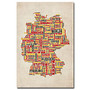 Trademark Global Germany Cities Text Map Gallery-Wrapped Canvas Print By Michael Tompsett, 22 inch;H x 32 inch;W