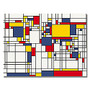 Trademark Global Mondrian World Map Gallery-Wrapped Canvas Print By Michael Tompsett, 22 inch;H x 32 inch;W