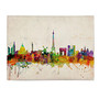Trademark Global Paris Skyline Gallery-Wrapped Canvas Print By Michael Tompsett, 22 inch;H x 32 inch;W