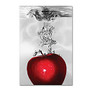 Trademark Global Red Apple Splash Gallery-Wrapped Canvas Print By Roderick Stevens, 22 inch;H x 32 inch;W