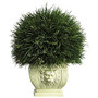 Nearly Natural 16 1/2 inch; Plastic Potted Grass With Vase