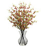 Nearly Natural 30 inch;H Silk Cherry Blossoms Arrangement With Vase