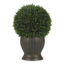 Nearly Natural Cedar Ball Topiary Plant, Green/Brown