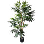 Pure Garden 60 inch;H PVC Tropical Palm Artificial Tree With Pot, 60 inch;H x 30 inch;W x 30 inch;D, Black/Green