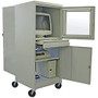 Atlantic Metal Industries Mobile Computer Security Cabinet, Putty