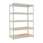 Hirsh Industries&trade; 1500 Series Steel Shelving, 5 Shelves, 72 inch;H x 48 inch;W x 24 inch;D, Gray