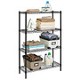 Realspace; Wire Shelving, 4 Shelves, 54 inch;H x 36 inch;W x 14 inch;D, Black