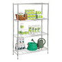 Realspace; Wire Shelving, 4 Shelves, 72 inch;H x 48 inch;W x 18 inch;D, Chrome