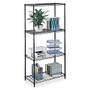 Safco Commercial Wire Steel Shelving Unit, 4 Shelves/4 Posts, 72 inch;H x 48 inch;W x 18 inch;D, Black