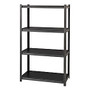 WorkPro; Premier Laminate Adjustable Shelving, 4-Shelves, 60 inch;H x 36 inch;W x 18 inch;D, Gun Metal Gray