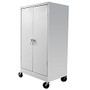 Atlantic Metal Industries Heavy-Duty Mobile Storage Cabinet, 3-Shelf, 66 inch;H x 36 inch;W x 24 inch;D, Dove Gray