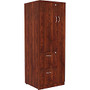 Lorell Essentials Storage Cabinet - 23.6 inch; x 23.6 inch; x 65.6 inch; Cabinet, 0.5 inch; Compartment - 2 x Storage Drawer(s) - 1 Door(s) - Finish: Cherry, Laminate