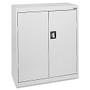 Lorell&trade; Fortress Series Steel Storage Cabinet, 2 Adjustable Shelves, 1 Fixed Shelf, 42 inch;H x 36 inch;W x 18 inch;D, Light Gray