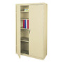 Realspace; 72 inch; Steel Storage Cabinet With 4 Adjustable Shelves, 72 inch;H x 36 inch;W x 18 inch;D, Putty