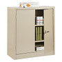 Realspace; Steel Storage Cabinet, 2 Adjustable Shelves, 42 inch;H x 36 inch;W x 18 inch;D, Putty