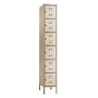 Safco; Storage Locker, 6-Box, Single-Column, Tan